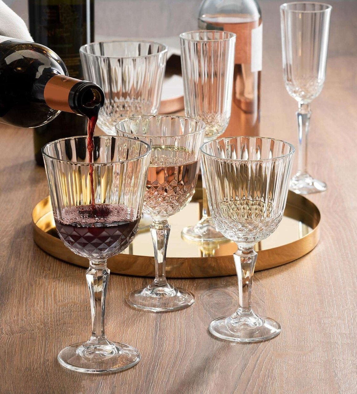 Set de pahare de vin, Hermia, 409PBH1123, Transparent - imagine 3